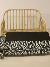 CANAPÉ VINTAGE EN ROTIN 2 PLACES ANNEE 60 REF SAVANNA.