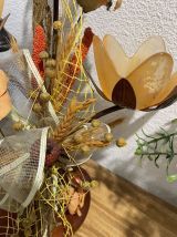 Bougeoir métal floral vintage