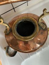 Bouilloire ancienne en cuivre et laiton