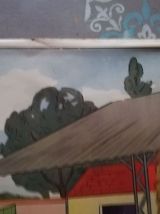 Affiche scolaire vintage La ferme - La construction