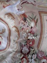 Tapis vintage Français Aubusson fait main, 1C855