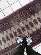 Tapis vintage Ouzbek Bukhara fait main, 1C856