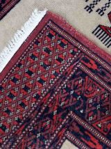 Tapis vintage Ouzbek Bukhara fait main, 1C858