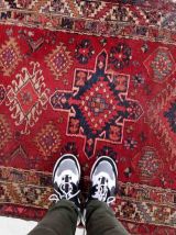 Tapis vintage Persan Malayer fait main, 1C860