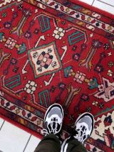 Tapis vintage Persan Hamadan fait main, 1C861