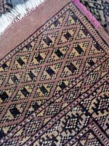 Tapis vintage Ouzbek Bukhara fait main, 1C862