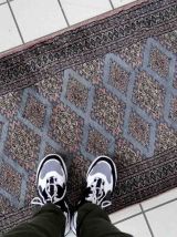 Tapis vintage Ouzbek Bukhara fait main, 1C862