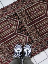 Tapis vintage Afghan Baluch fait main, 1C863
