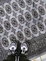 Tapis vintage Ouzbek Bukhara fait main, 1C869