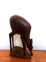 Antilope en acajou vers 1950