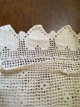 Housse coussin crochet coton perlé.