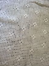 Housse coussin crochet coton perlé.