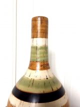 Grand vase en céramique à rayures 