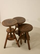 Lot de 3 tabourets à vis de menuisier. Réf Bambino.