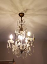 Lustre cristal et bronze