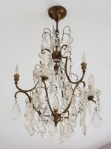 Lustre cristal et bronze