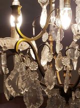 Lustre cristal et bronze