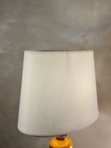 grande lampe  fin 1970 en ceramique argent et orange vernisé