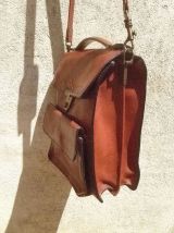 sacoche  en cuir TEXIER, vintage
