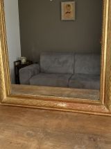 Grand miroir doré Louis Philippe fin 19ème. 145x90.