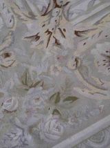 Tapis vintage Français Aubusson fait main, 1C884