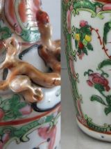 Ancien petit vase en porcelaine de Canton Chinois Chine 19è 
