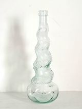 Duo de carafes en verre Empoli vintage