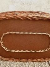 panier  porte bouteilles  en  osier