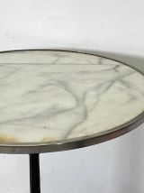 Table de bistrot fonte et marbre