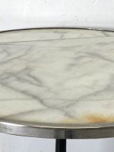 Table de bistrot fonte et marbre