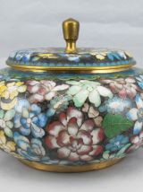 pot couvercle en bronze émail cloisonne Chinois Chine 