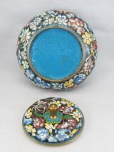 pot couvercle en bronze émail cloisonne Chinois Chine 