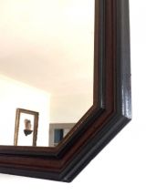 Miroir hexagonal en bois 1950 