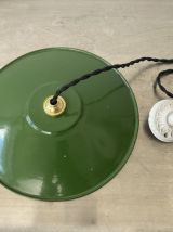 LOT 2 ANCIENNES SUSPENSION EMAILLEES VERTES  VINTAGE