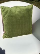 Coussin laine grandes fleurs 