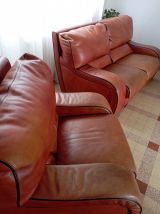 Canapé + fauteuil cuir
