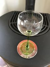 6 dessous de verres ou bouteilles en métal argenté 