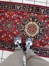 Tapis vintage Persan Malayer fait main , 1C899