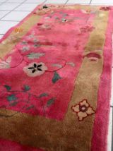 Tapis ancien Chinois Art Deco fait main, 1C905