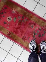 Tapis ancien Chinois Art Deco fait main, 1C905