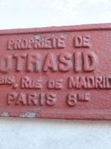 plaque de Wagon ancienne LOTRACID, vintage