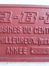 plaque  de  wagon ABR ancienne , vintage
