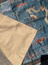 Tapis ancien Chinois textile en soie fait main, 1B940
