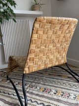 Fauteuil en Rotin Vintage Design Scandinave Lagom 