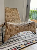 Fauteuil en Rotin Vintage Design Scandinave Lagom 