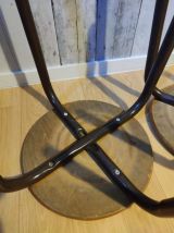 tabourets d'école empilables bois et métal (2 lots de 3)