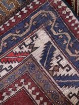 Tapis vintage Caucasien Kazak fait main, 1C921