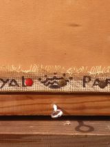 Tapisserie/Canevas encadré  :"flamants roses" (années 70)