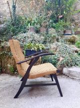 Rare chaise en rotin Bas van Pelt