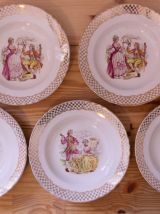 19Assiettes en porcelaine  - moulin des loups Orchies